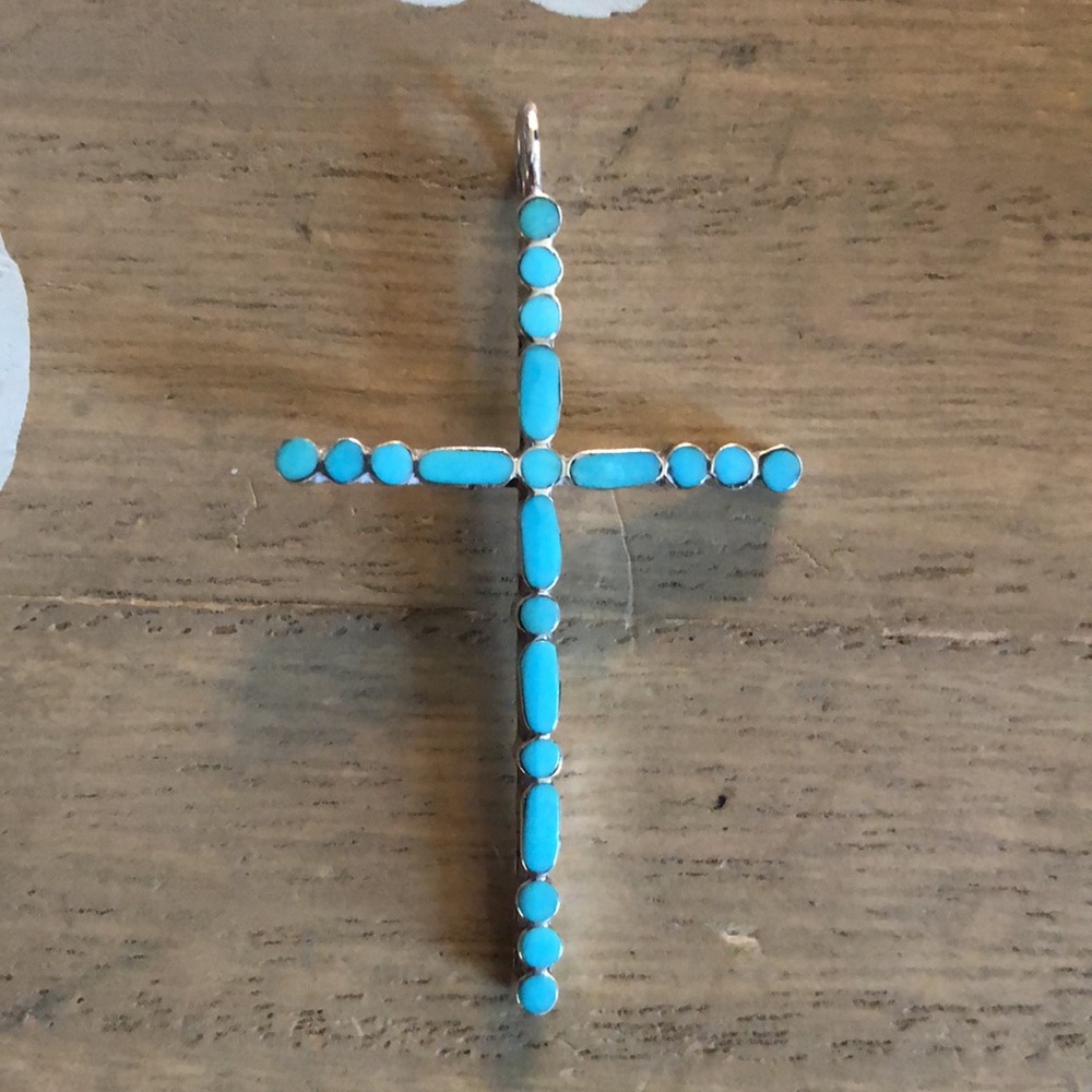 Sterling Silver & Enamel Turquoise Charm